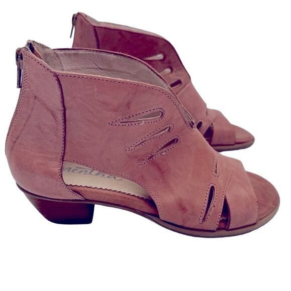 Mentha Margarita Cut Out Peep Toe Sandals Ankle Booties in Old Rose 7 - Picture 13 of 13